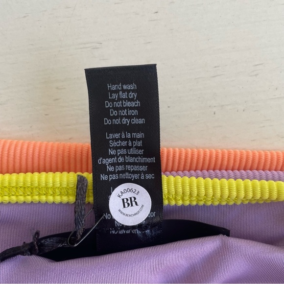 New! Beach Riot Eva purple colorblock bikini top nwot 22687 - Picture 10 of 11